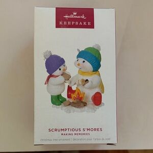 Hallmark Keepsake Snowman S'mores Ornament with Blue and Green Accents